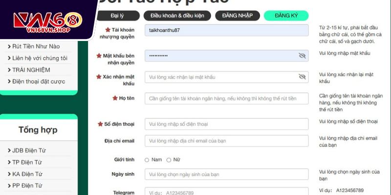 Cách thức đăng ký tài khoản đại lý cần ghi nhớ