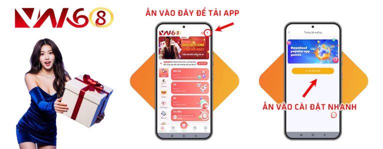 Tải app vn168 trên iOS và Tải app vn168 trên Android